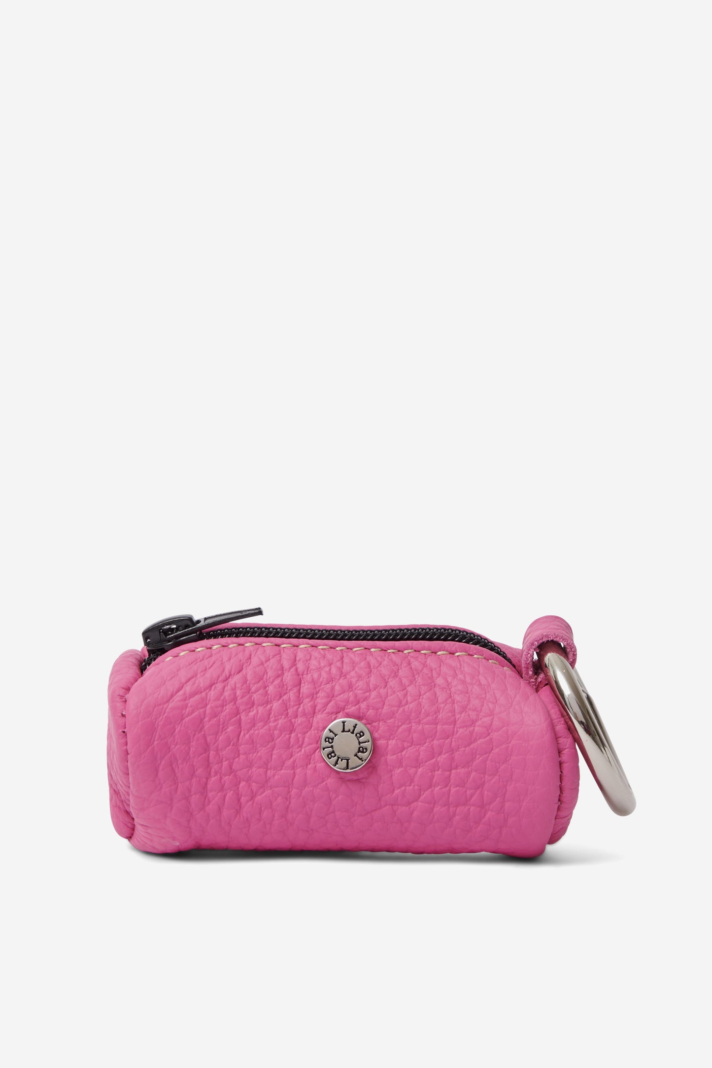 Pink Leather Collar with Rope Leash