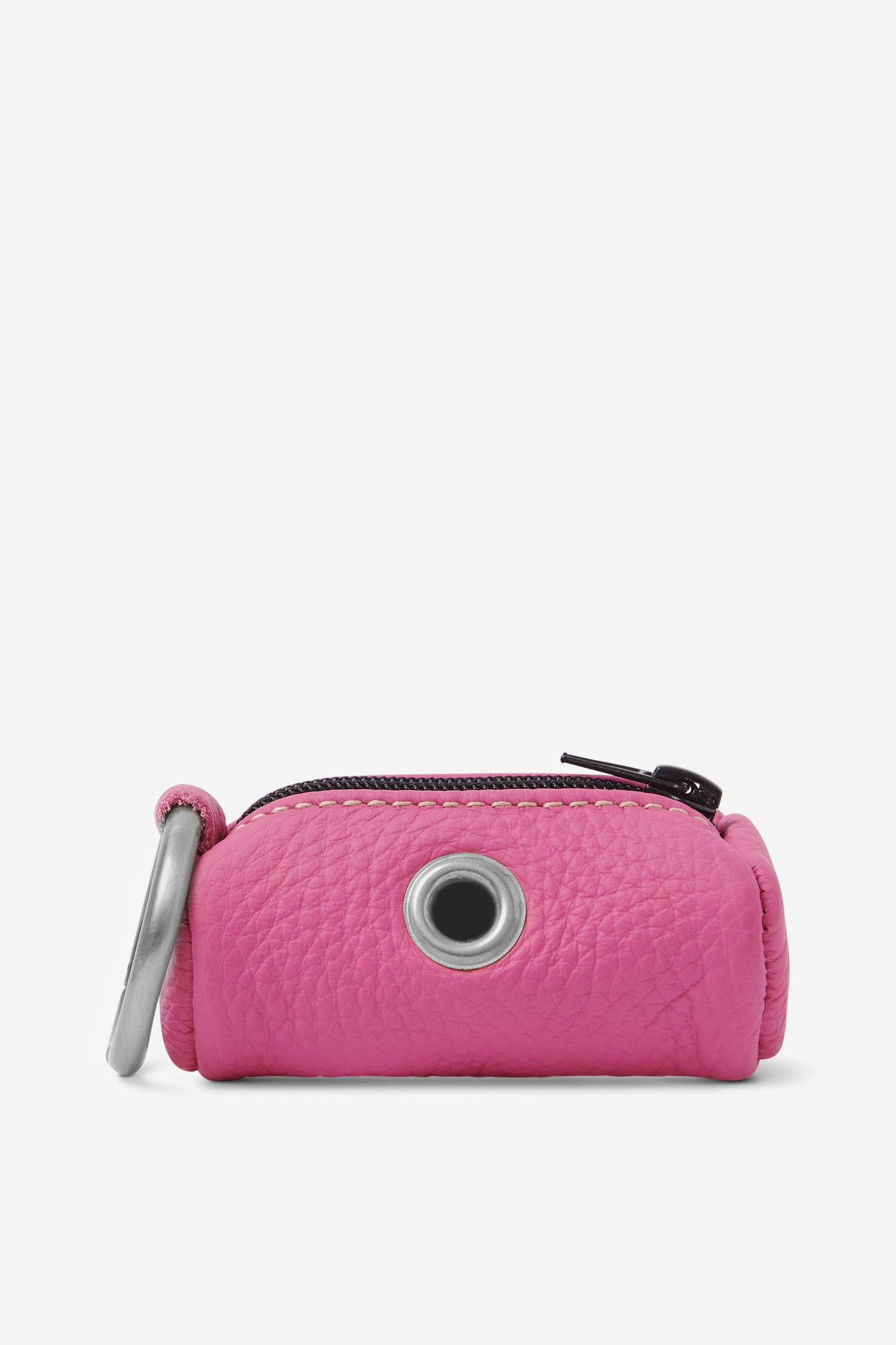 Pink Leather Collar with Rope Leash