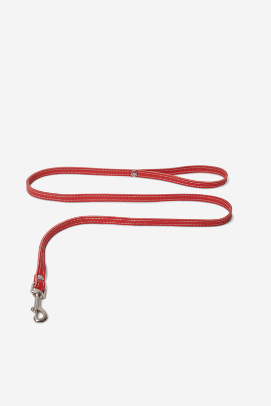 Leather Leash - Red