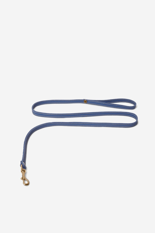 Leather Leash- Blue