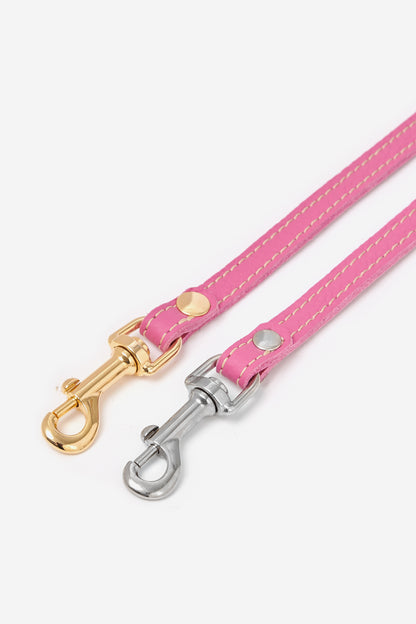 Leather Leash- Pink