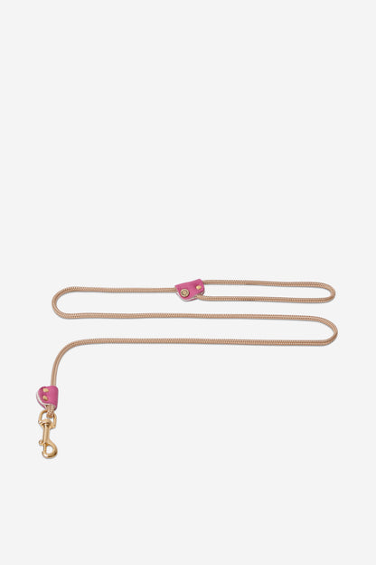 Pink Nautical Rope Leash - Golden