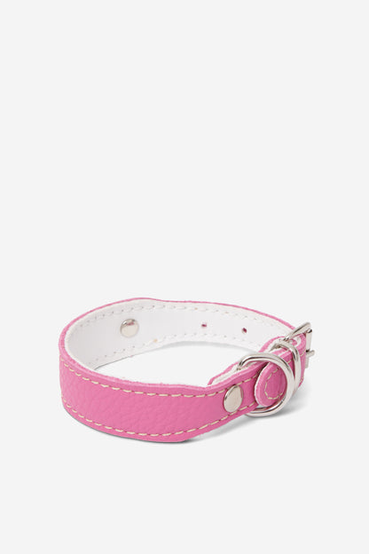 Pink Leather Collar